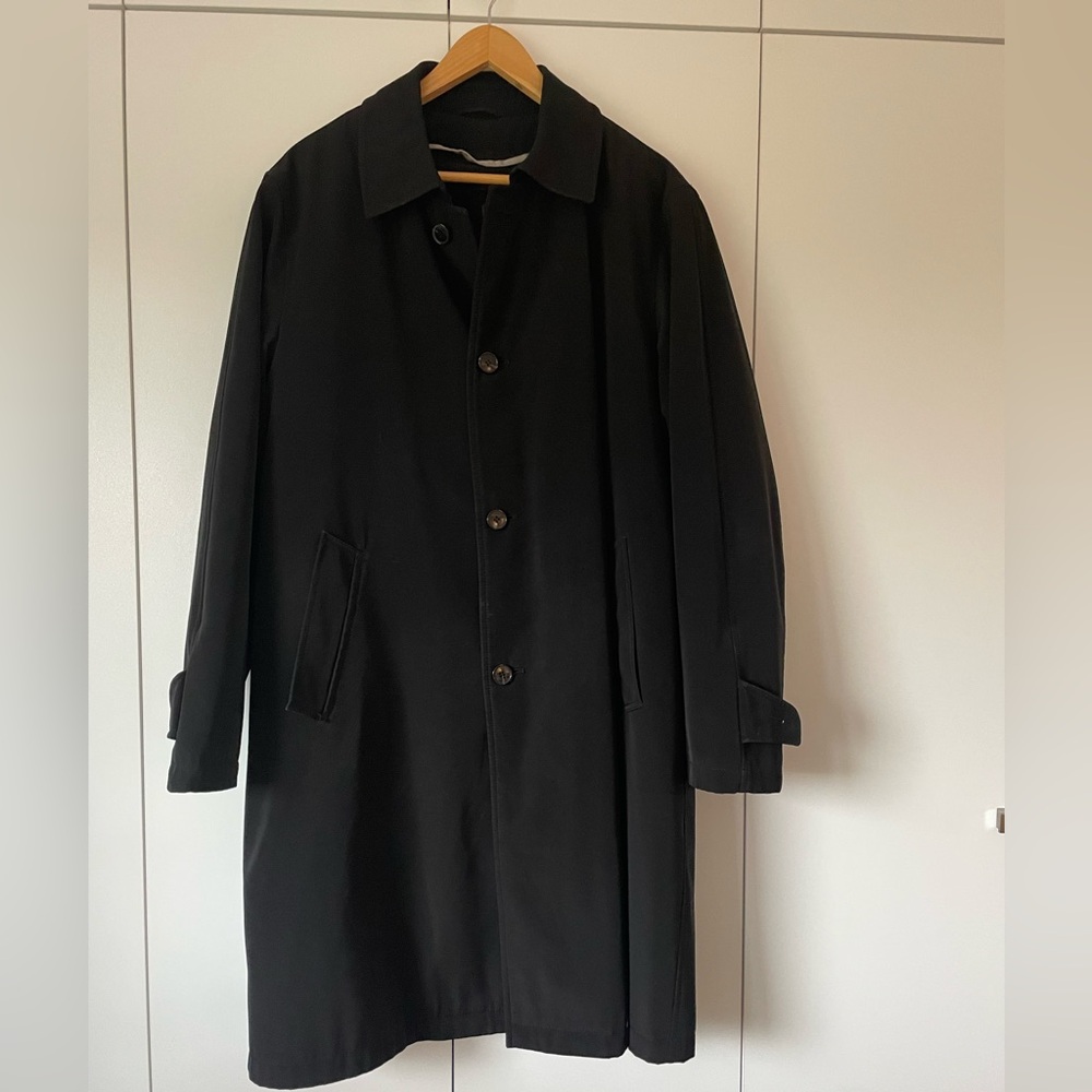 SOLD Milestone Men’s Black multi season lined overcoat 
 52L